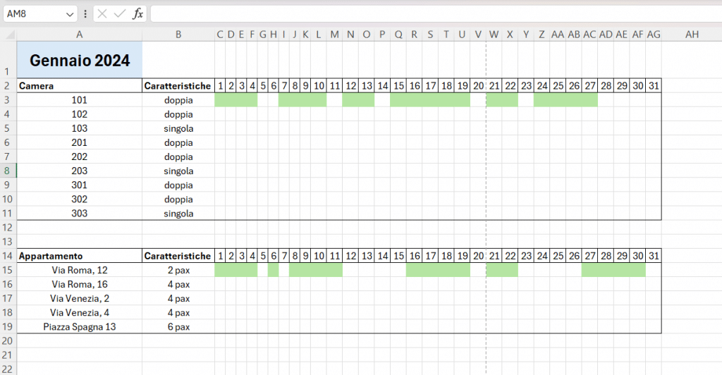 2024 06 27 09 40 21 Calendario prenotazioni Excel Excel 1